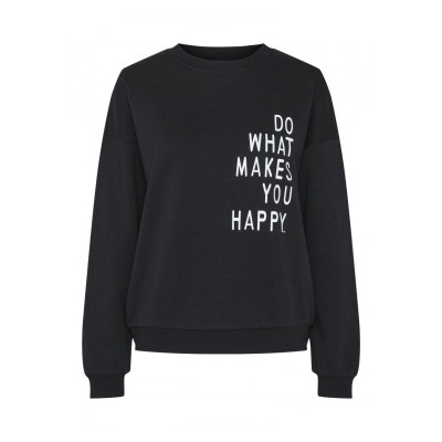 PCMARIA L/S SWEAT - BLACK