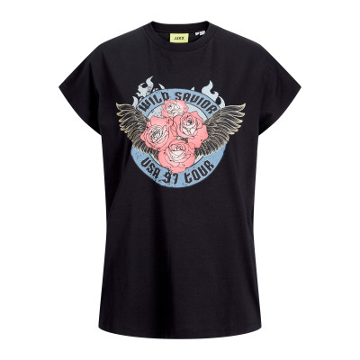 JXASTRID S/L PRINT TEE - BLACK