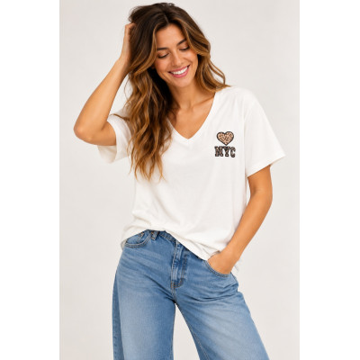 ONLLISE V-NECK TEE TOP ONLY...